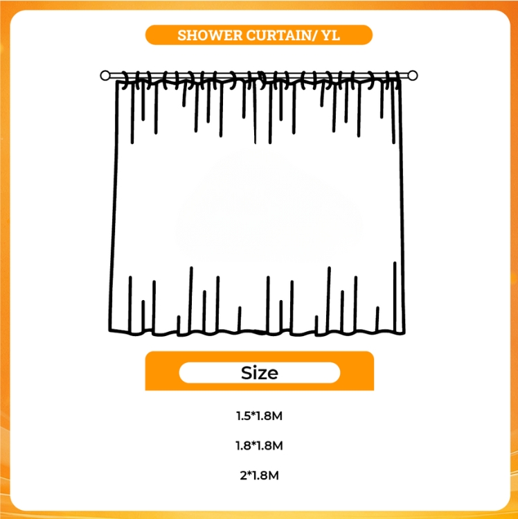 3D shower curtain - Eighty Six Merch