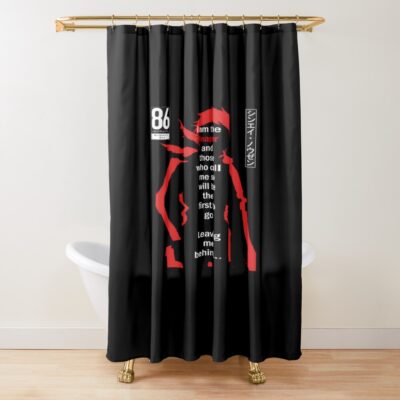Eighty Six Shin Quote Shower Curtain